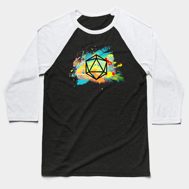 Possibilities (Black d20) Baseball T-Shirt by Rainy Afternoon